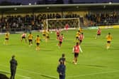 Boston United v Woking match action.