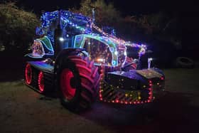 The winner of the best-dressed tractor, driven by James Barker and sponsored by Ripon Farm Services, of Louth.