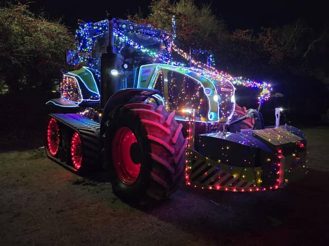 The winner of the best-dressed tractor, driven by James Barker and sponsored by Ripon Farm Services, of Louth.