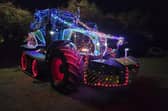 The winner of the best-dressed tractor, driven by James Barker and sponsored by Ripon Farm Services, of Louth.