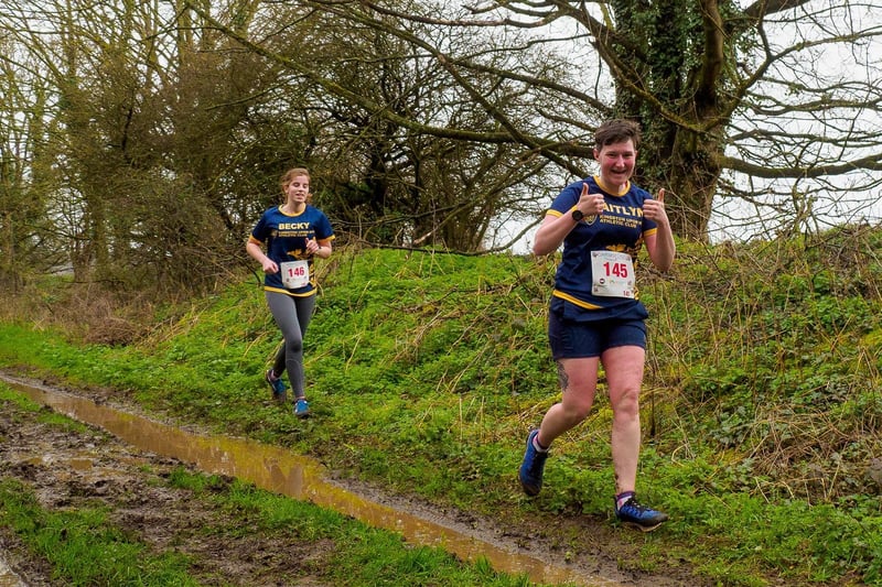 5k runners Kaitlyn Jasper (left), of Kingston upon Hull athletics club and Becky Leeks of Caythorpe.