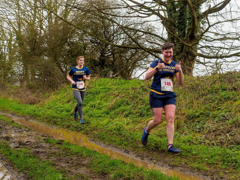 5k runners Kaitlyn Jasper (left), of Kingston upon Hull athletics club and Becky Leeks of Caythorpe.