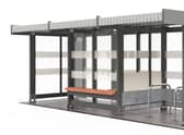 How the shelter and cycle racks will look at Boston station. Photo: EMR