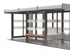 How the shelter and cycle racks will look at Boston station. Photo: EMR