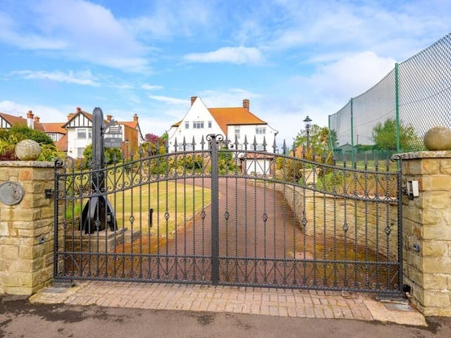 The gated entrance.