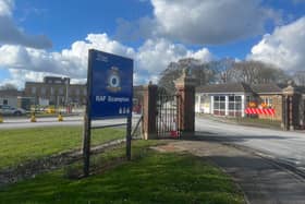 The entrance to RAF Scampton. (Photo by: James Turner/Local Democracy Reporting Service)