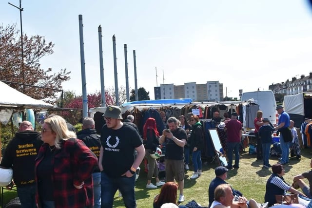 Crowds hunt out bargains at the parts fair at the Suncastle.