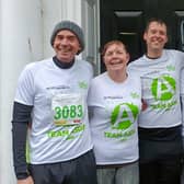 Team Asda pictured before the start of their runs