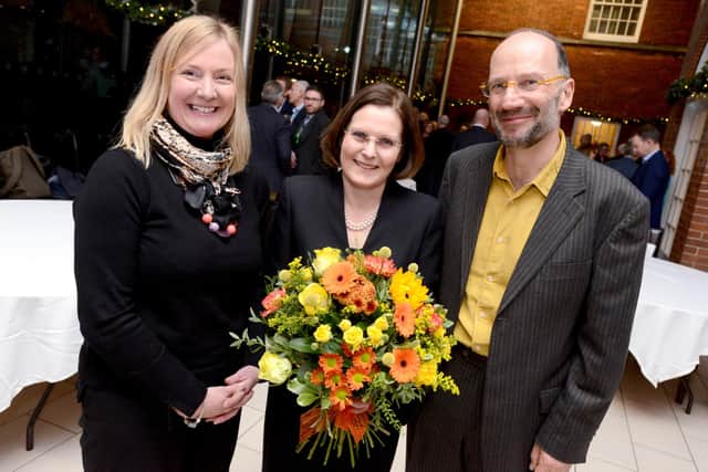 L- R Ruth Carver, Ursula Lidbetter, Ed Mayo
