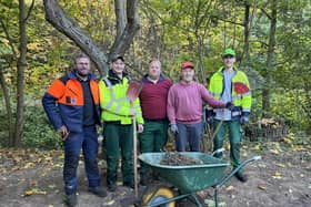 The team who have been clearing the site for the Skegness garden at the State Garden Show in the twin town of Bad Gandersheim, Germany.