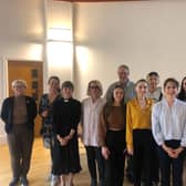MP Victoria Atkins meets Ukrainian refugees.