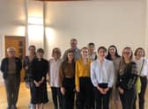 MP Victoria Atkins meets Ukrainian refugees.