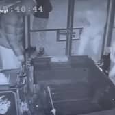 A clip from the boat heist CCTV footage. (STC)