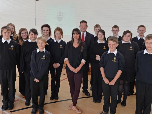 Olympic bronze medallist Beth Tweddle at Tattershall's Gartree Community School. The gymnast - and 2013 Dancing on Ice winner - unveiled the school’s new name and logo. From September, the school would be re-named the Barnes Wallis Academy as it became part of the David Ross Education Trust. Speaking to the Horncastle News, Beth said: “I have had a brilliant time with pupils at the school and it is fantastic to see how enthusiastic the children are and it was great to see the re-branding too."