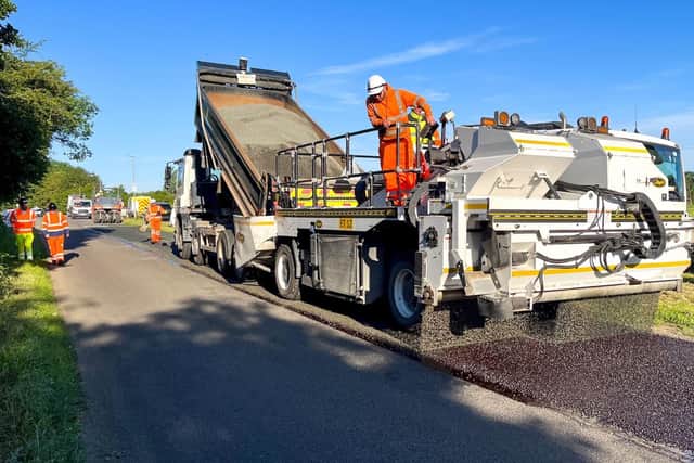 Legitimate highways workers in action. Library image