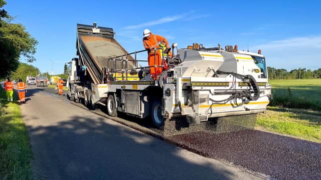 Legitimate highways workers in action. Library image