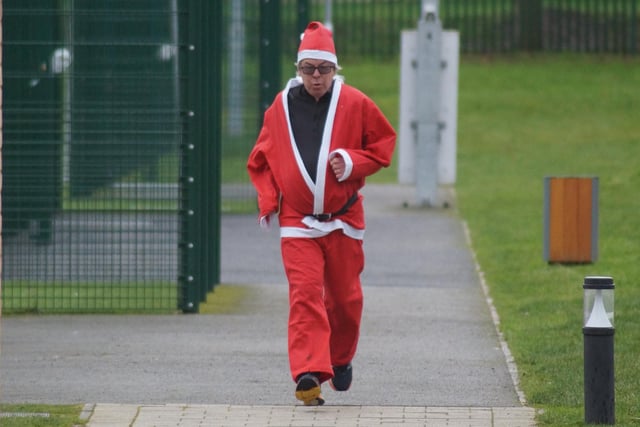 Adam Gray took part in the Santa Fun Run for the second year