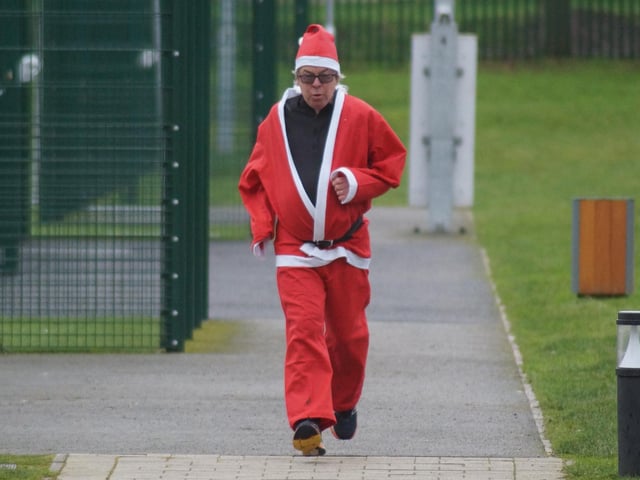 Adam Gray took part in the Santa Fun Run for the second year