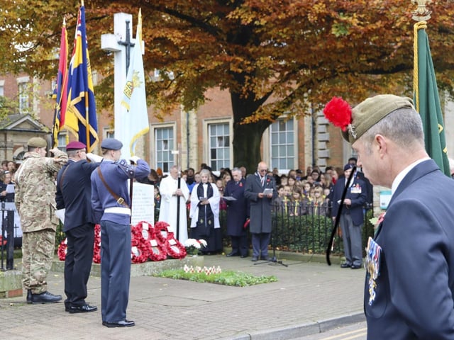 Remembering the fallen at Market Rasen on Sunday.Photo: Hayley Sampson