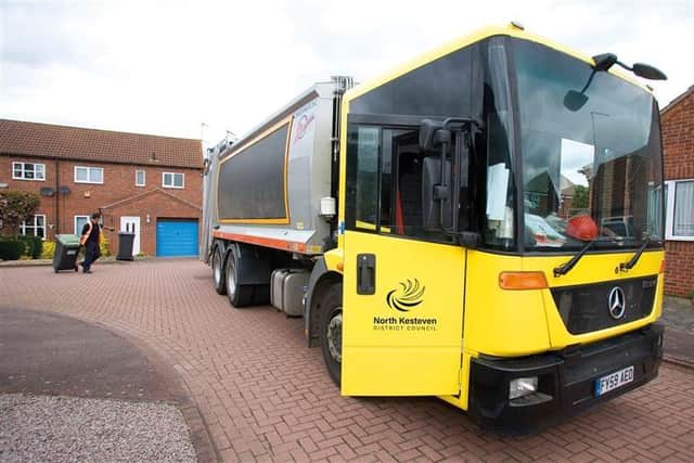 A North Kesteven District Council bin lorry.