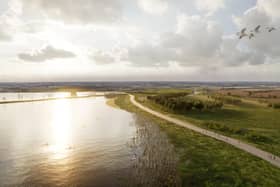 A visual of how the reservoir design may look near Sleaford. (Anglian Water)