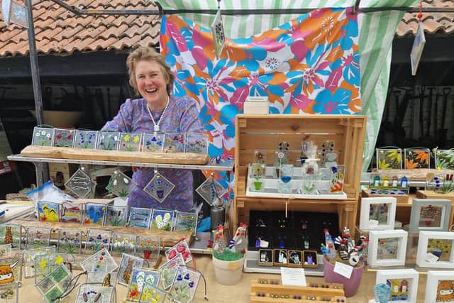 Amanda Brown has being bringing her glassware to Alford Craft Market for 10 years.