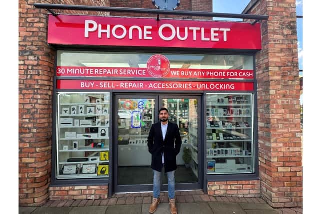 Umar Farooq Sarwar at the new shop