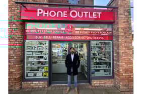 Umar Farooq Sarwar at the new shop