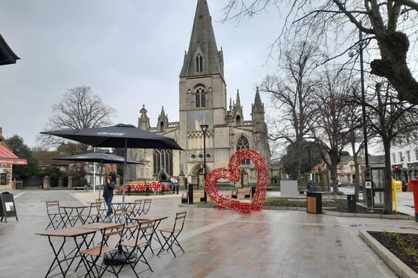 Sleaford market place.