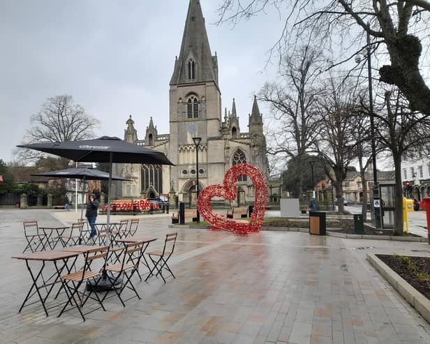Sleaford market place.