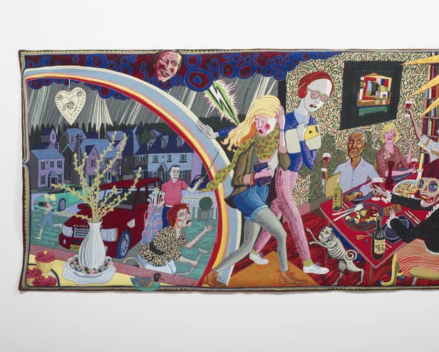Grayson Perry's 'Expulsion from Number 8 Eden Close, 2012'. Arts Council Collection, Southbank Centre, London © Grayson Perry. Gift of the artist and Victoria Miro Gallery with the support of Channel 4 Television, the Art Fund and Sfumato Foundation with additional support from AlixPartners.