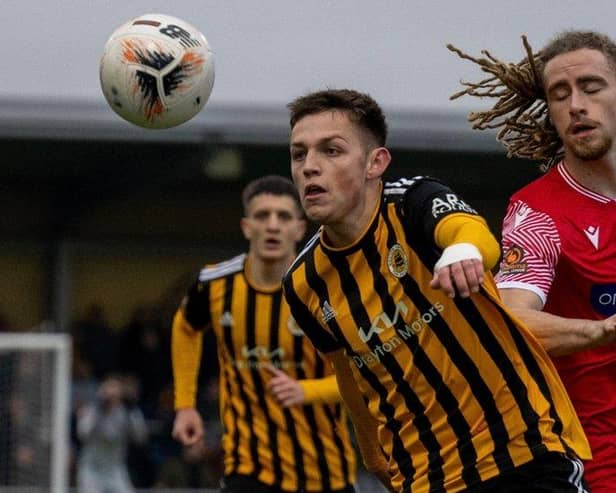 Boston United came from behind twice to get a point against Scarborough Athletic. Pic by  Russell Dossett.