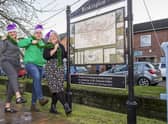 Kirsty Sinclair (left) and Kathryn Locke of Ruskington Parish Council with Kenny Woods – Quickline Community Engagement Executive.  Quickline have donated the Parish Council £500 to go towards Christmas Lights.  Picture: Sean Spencer/Hull News & Pictures Ltd