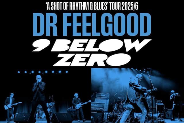 Dr Feelgood and Nine Below Zero 'A Shot Of Rhythm and Blues' Lincoln Poster. Supplied By AGMP.