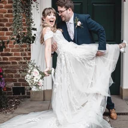 Josh and Sally Wilkinson on their wedding day. Photo: Danny Inwood Photography