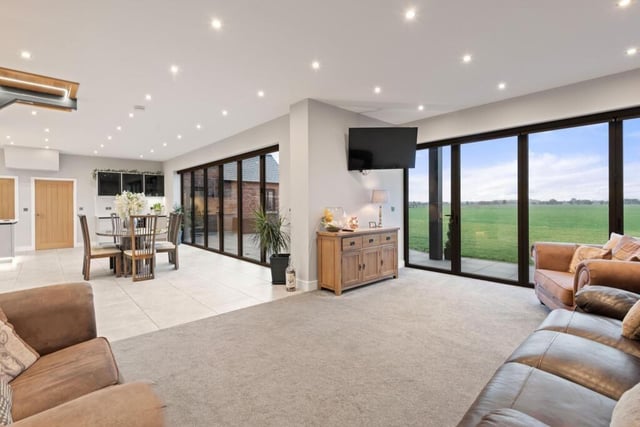 The lounge section of the open-plan kitchen, dining room, lounge.