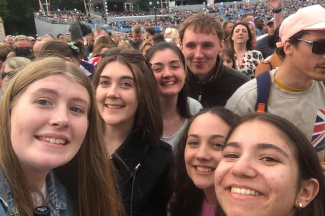 Duke of Edinburgh Award students at the Queen's Platinum Jubilee Concert, from left - Agatha, Mabel, Jenny, Ryan, Ionia and Raluca.