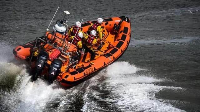Skegness inshore lifeboat was launched to reports of a man in the sea.