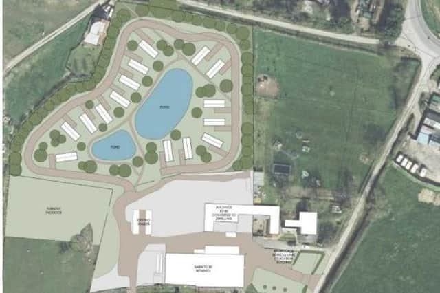 Proposed design of the equestrian holiday development at Helsey Farm Livery in Hogsthorpe.