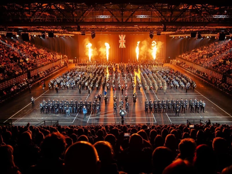 The grand finale at Birmingham International Tattoo.