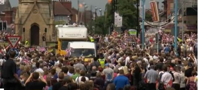 A nostalgic look at the 2012 Olympic Games Torch Relay arriving in Skegness..