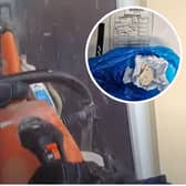 Watch the moment police saw through door to raid drug dealer’s home 