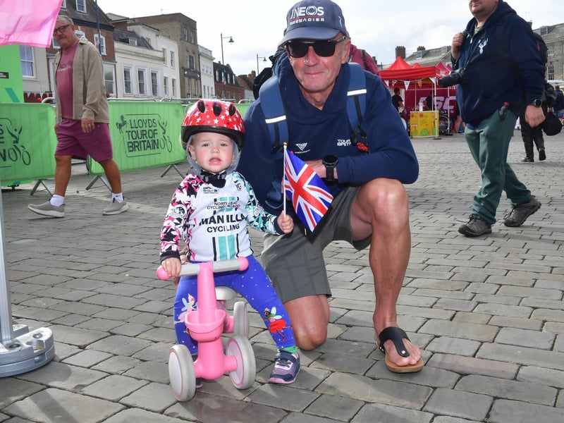 Brian Sargeant with his granddaughter, Mabel Sargeant, of Alford.