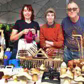 The Houlden family, Rachel, Amelia and Cyril on their stall at the Artisan market. Photos: Mick Fox