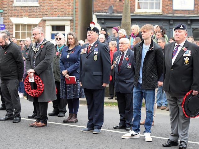 Horncastle's civic leaders laid wreaths. Photo: Thomas Hooley