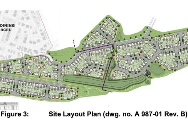 Layout for the 410 new homes.
