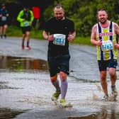 Participants had to run through big puddles - making for some soggy trainers.