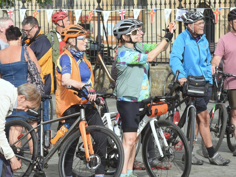 Cyclists also formed part of the turn-out.