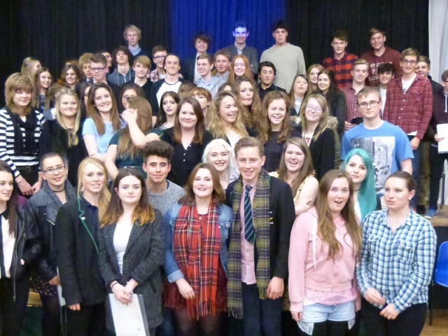 Caistor Yarborough Academy celebrating the success of the Class 11 of 2014 at a presentation evening attended by parents and families. Students from the last examination season returned to the school to receive their certificates, which were presented by Tony Maund, chair of governors.