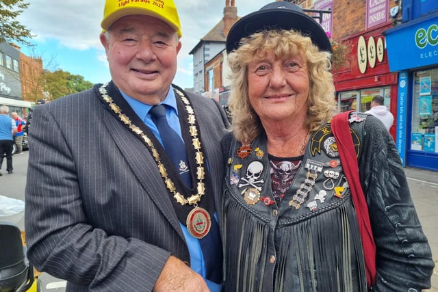 Mayor of Skegness Coun Pete Barry with Karen Jackson of Barnsley.